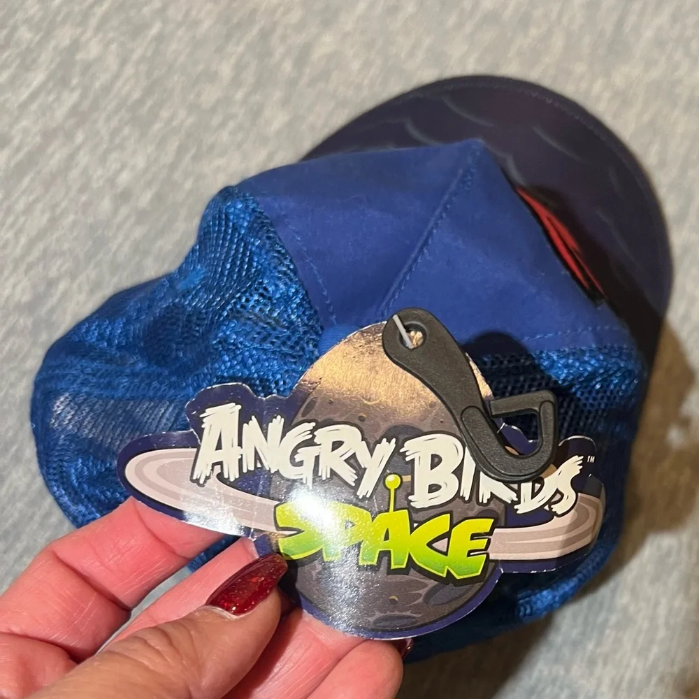 Angry Birds Space adjustable blue baseball cap hat youth kids‎ unisex Y2K new